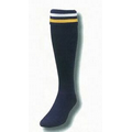 Custom Made Striped Fold Over Heel & Toe Soccer Sock (10-13 Large)